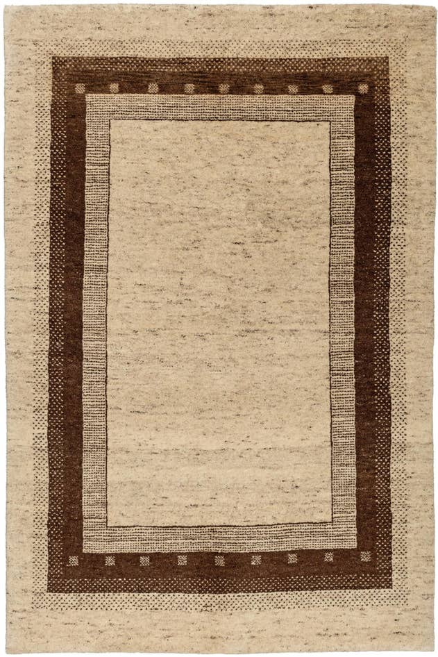 Detail image of 4' x 6' Hand Knotted Gabbeh Wool Rug