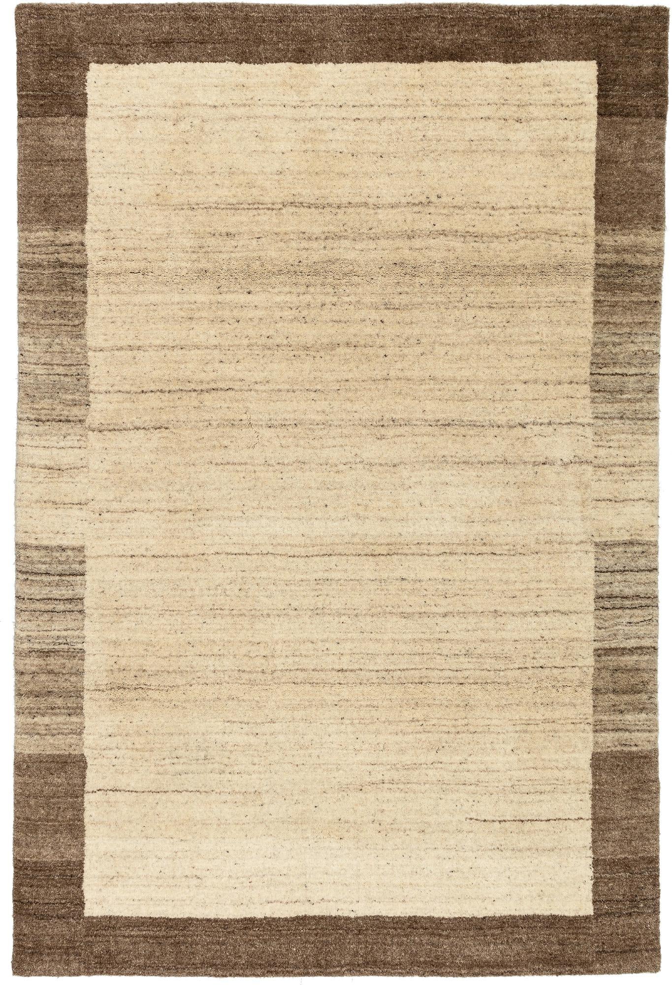 4' x 6' Hand Knotted Gabbeh Wool Rug