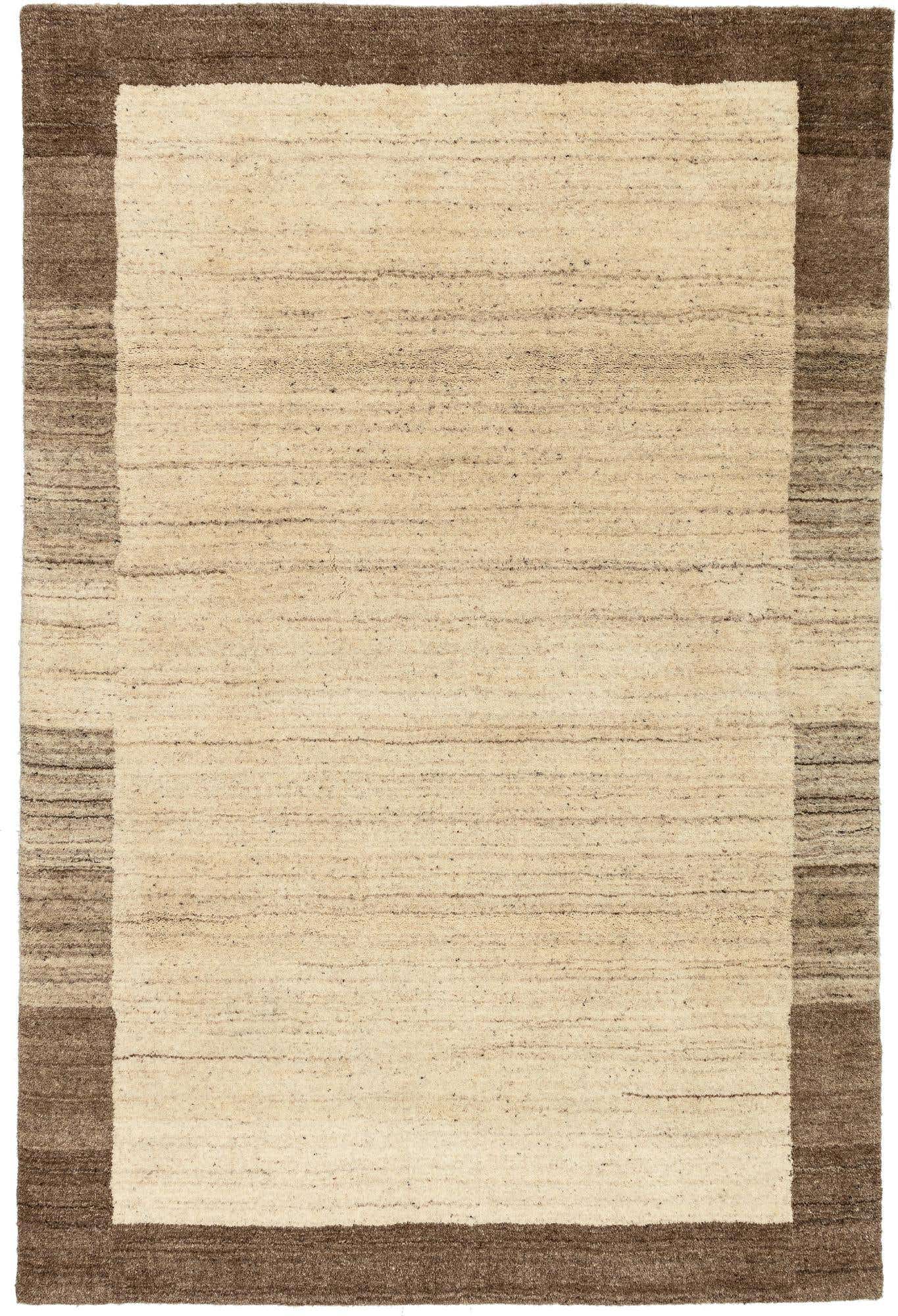 4' x 6' Hand Knotted Gabbeh Wool Rug