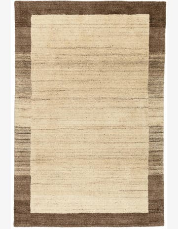 4' x 6' Hand Knotted Gabbeh Wool Rug