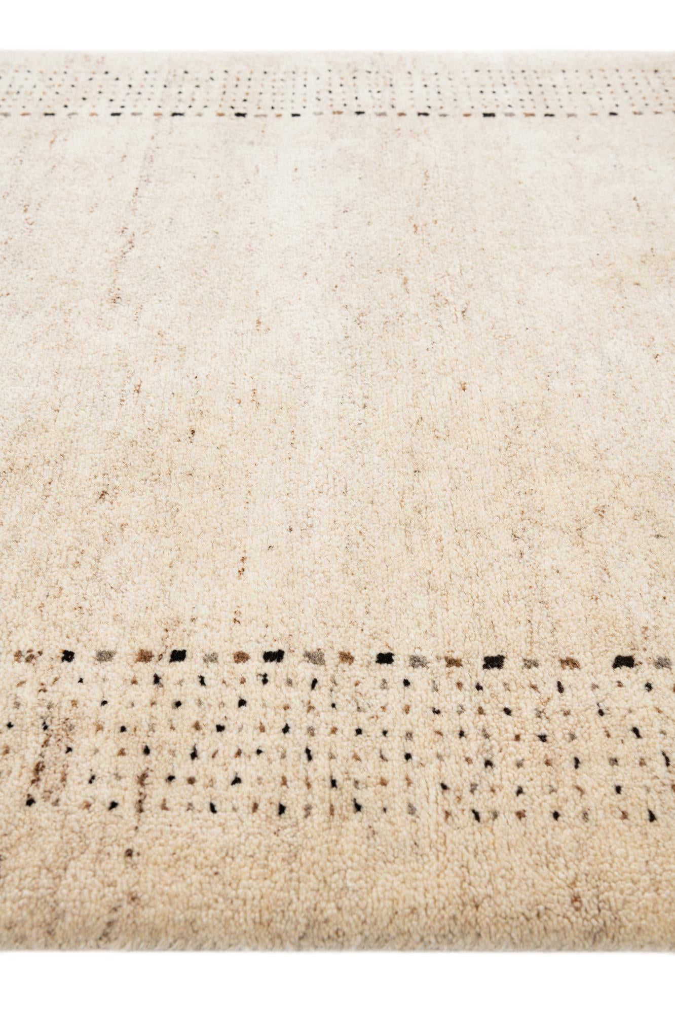 4' x 5' 10 Hand Knotted Gabbeh Wool Rug