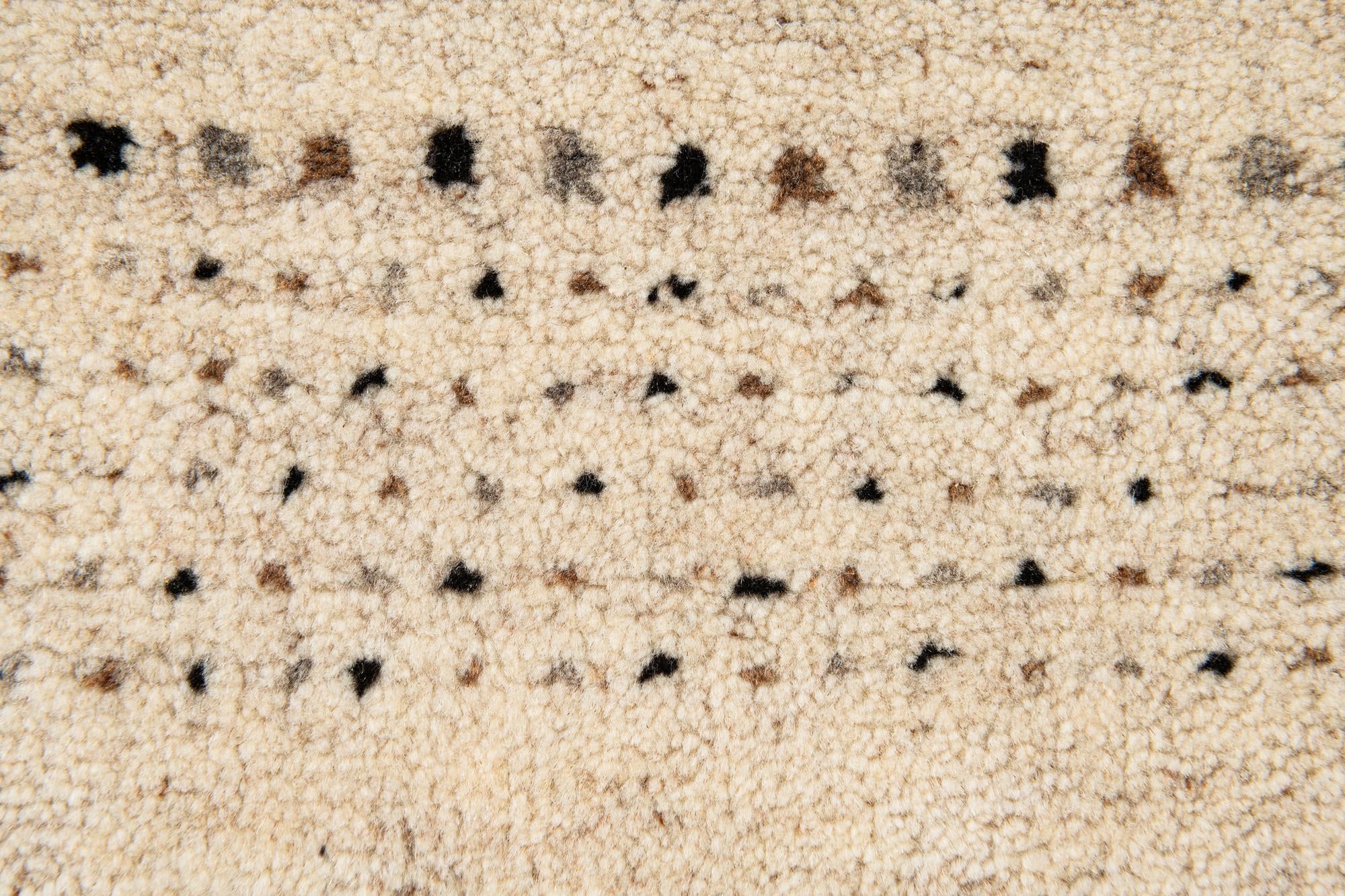 4' x 5' 10 Hand Knotted Gabbeh Wool Rug