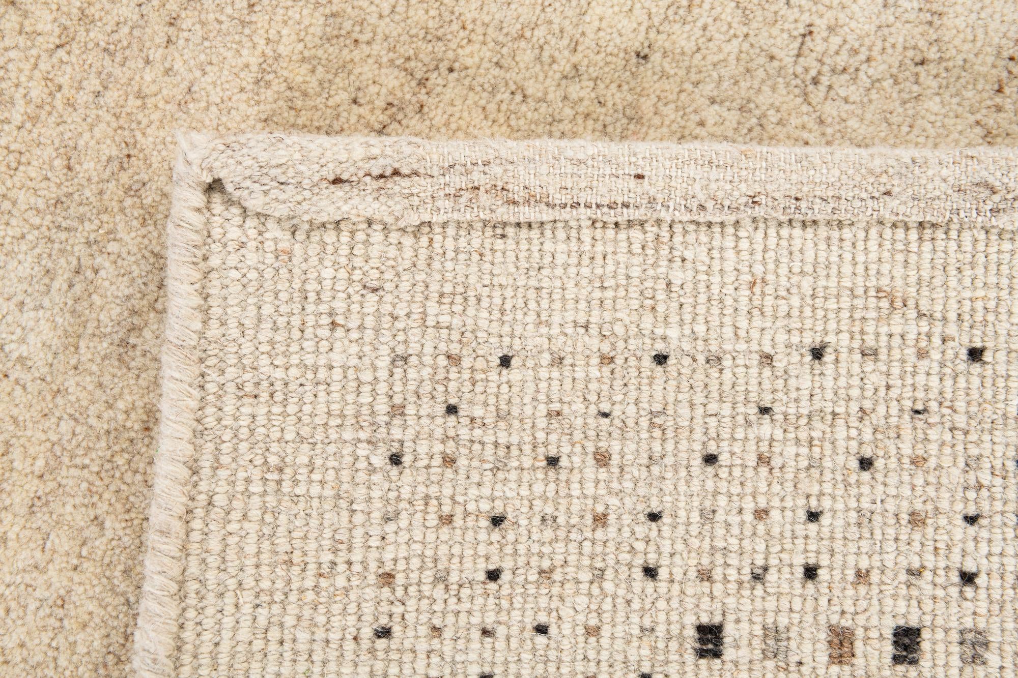 4' x 5' 10 Hand Knotted Gabbeh Wool Rug