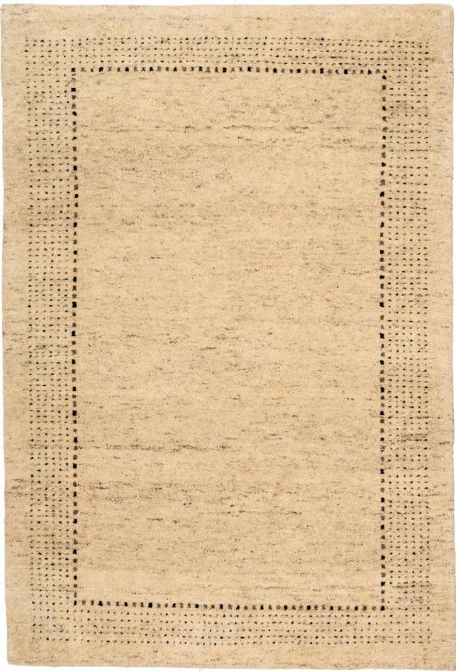 Detail image of 4' x 5' 10 Hand Knotted Gabbeh Wool Rug