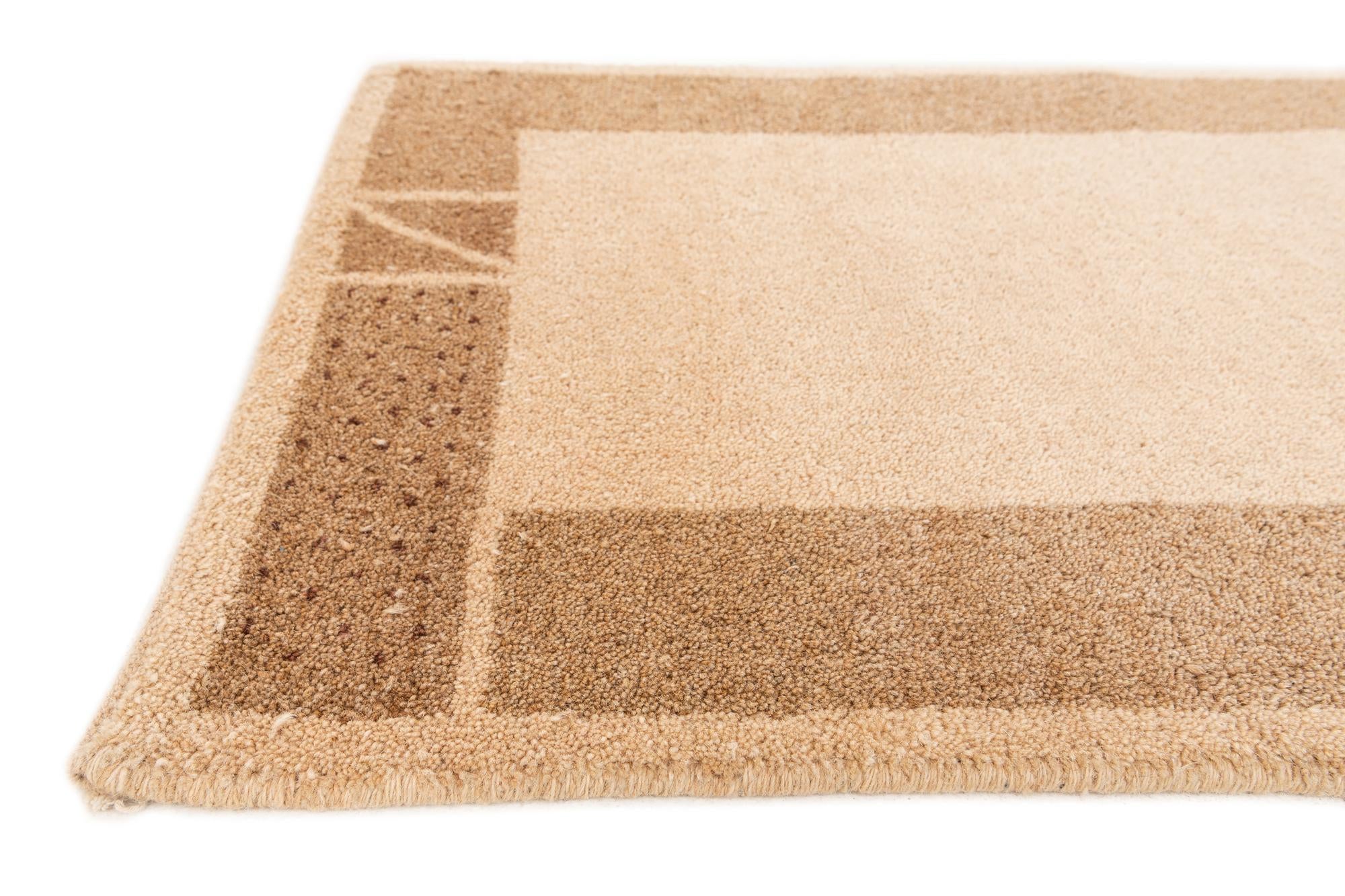 2' 6 x 4' 4 Hand Knotted Gabbeh Wool Rug