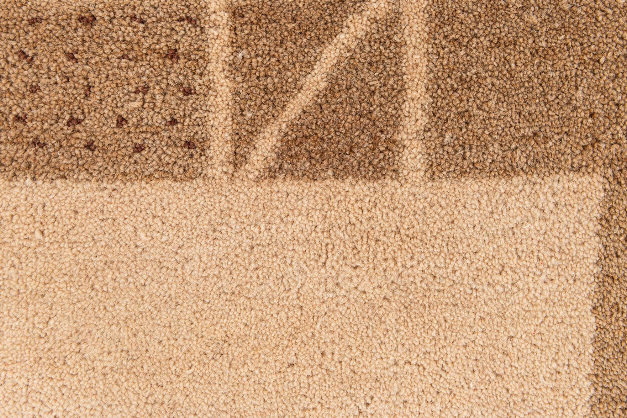 2' 6 x 4' 4 Hand Knotted Gabbeh Wool Rug