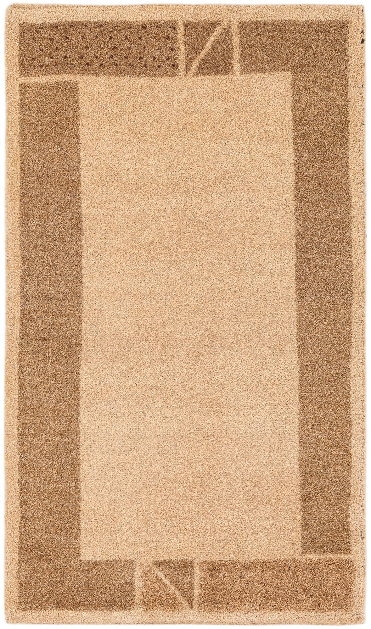 2' 6 x 4' 4 Hand Knotted Gabbeh Wool Rug