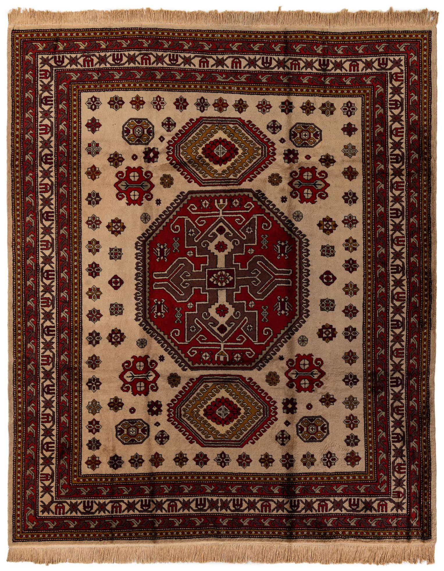 8' 5 x 10' 4 Hand Knotted Heriz Wool Rug