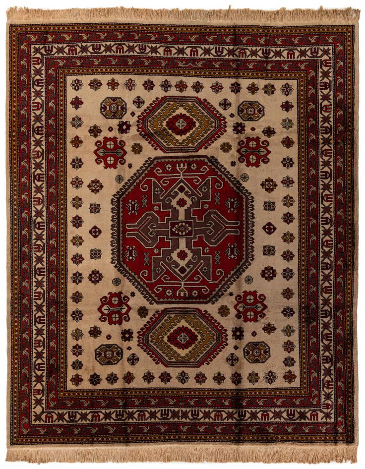 Detail image of 8' 5 x 10' 4 Hand Knotted Heriz Wool Rug