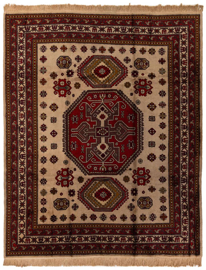 Detail image of 8' 5 x 10' 4 Hand Knotted Heriz Wool Rug