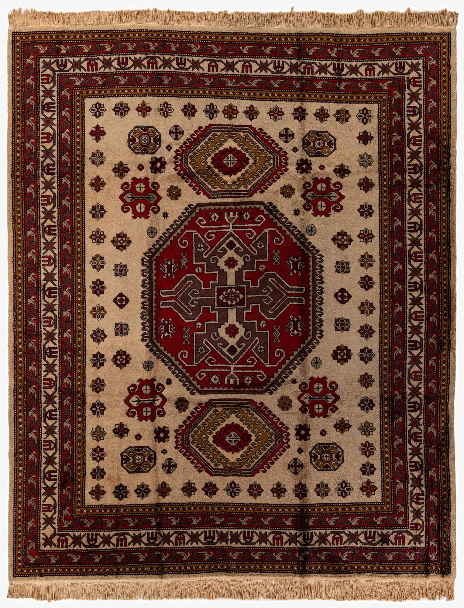 8' 5 x 10' 4  Hand Knotted Heriz Wool Rug