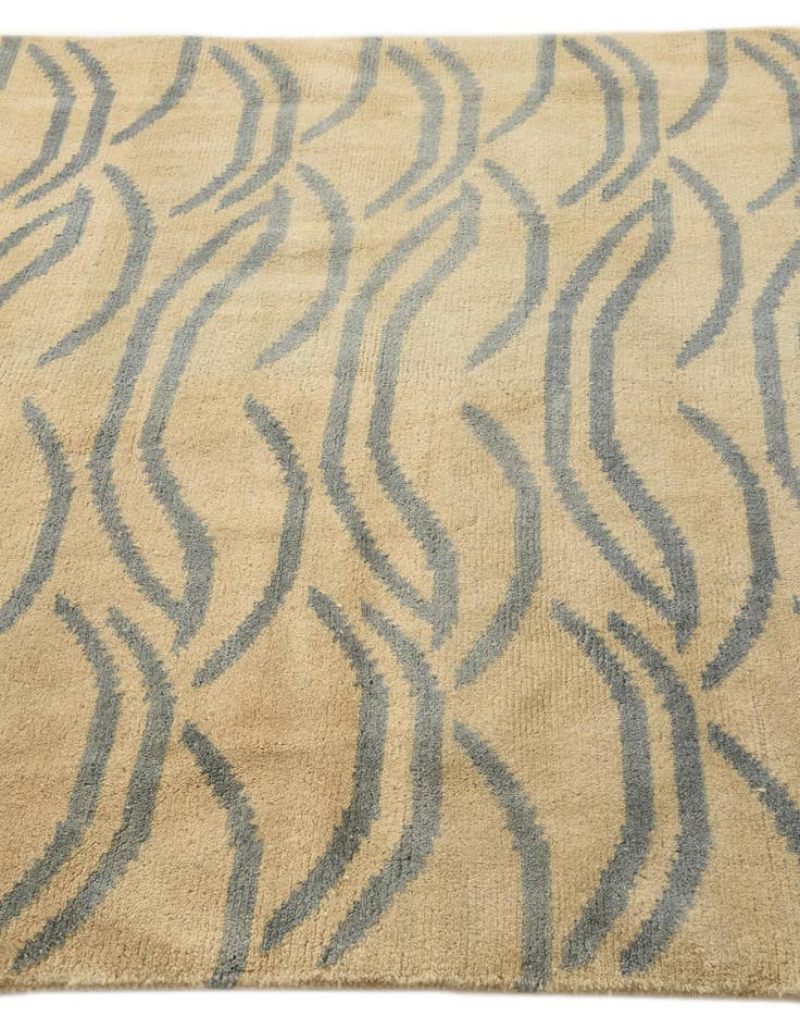 Detail image of 4' 6 x 6' 7  Hand Knotted Kashkuli Gabbeh Wool Rug
