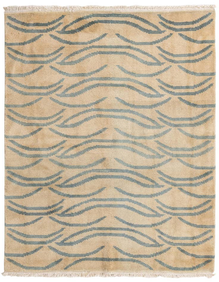 Detail image of 4' 6 x 6' 7 Hand Knotted Kashkuli Gabbeh Wool Rug