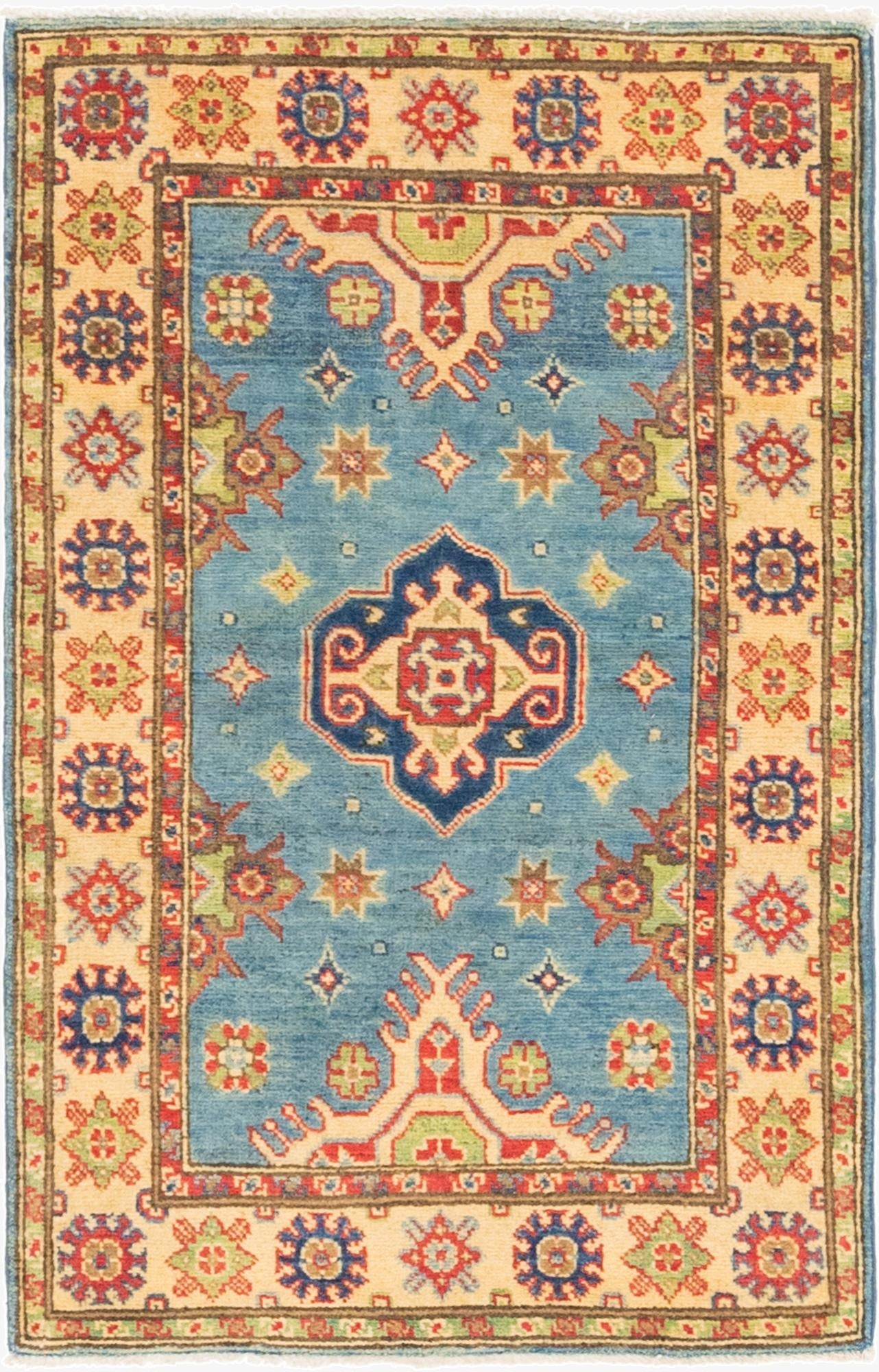 2' 8 x 4' 3  Hand Knotted Kazak Rug