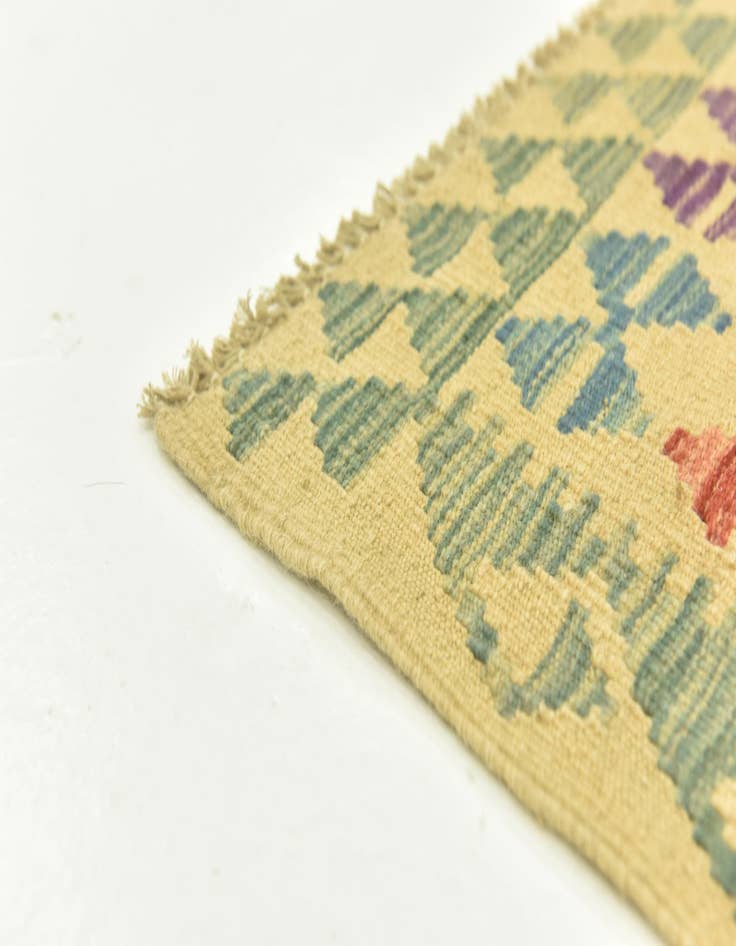 Detail image of 2' 9 x 4'  Hand Woven Kilim Maymana Wool Rug