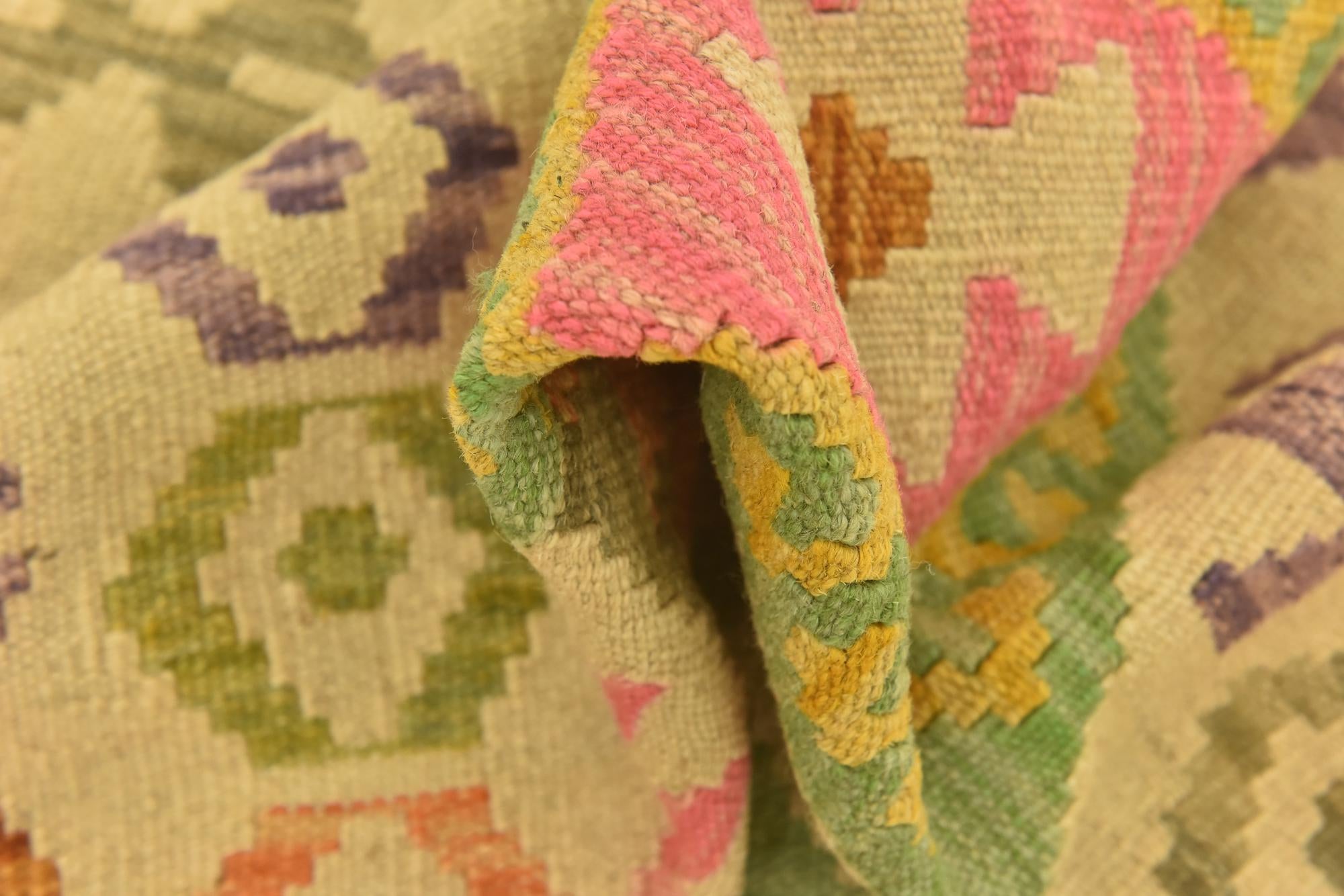 3' 6 x 5' 2 Hand Woven Kilim Maymana Wool Rug