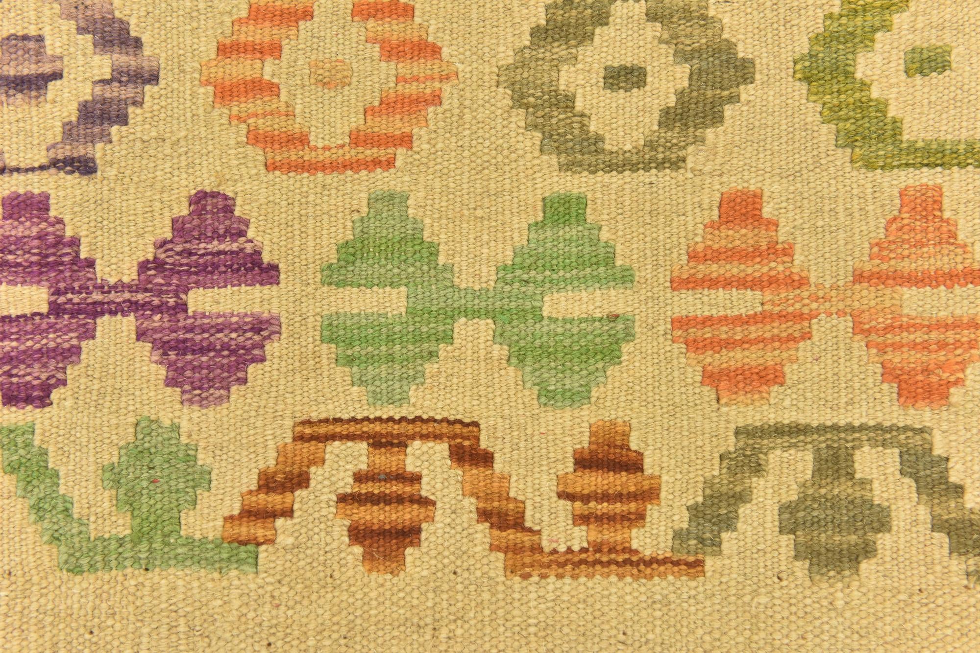 3' 6 x 5' 2 Hand Woven Kilim Maymana Wool Rug
