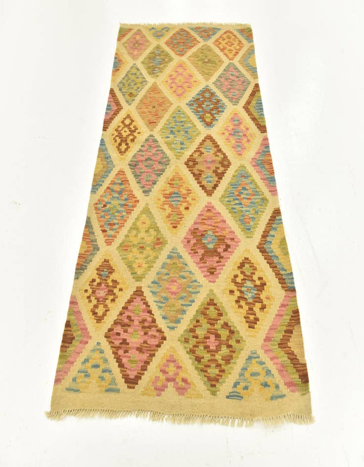 Detail image of 3' 3 x 5' 2  Hand Woven Kilim Maymana Wool Rug