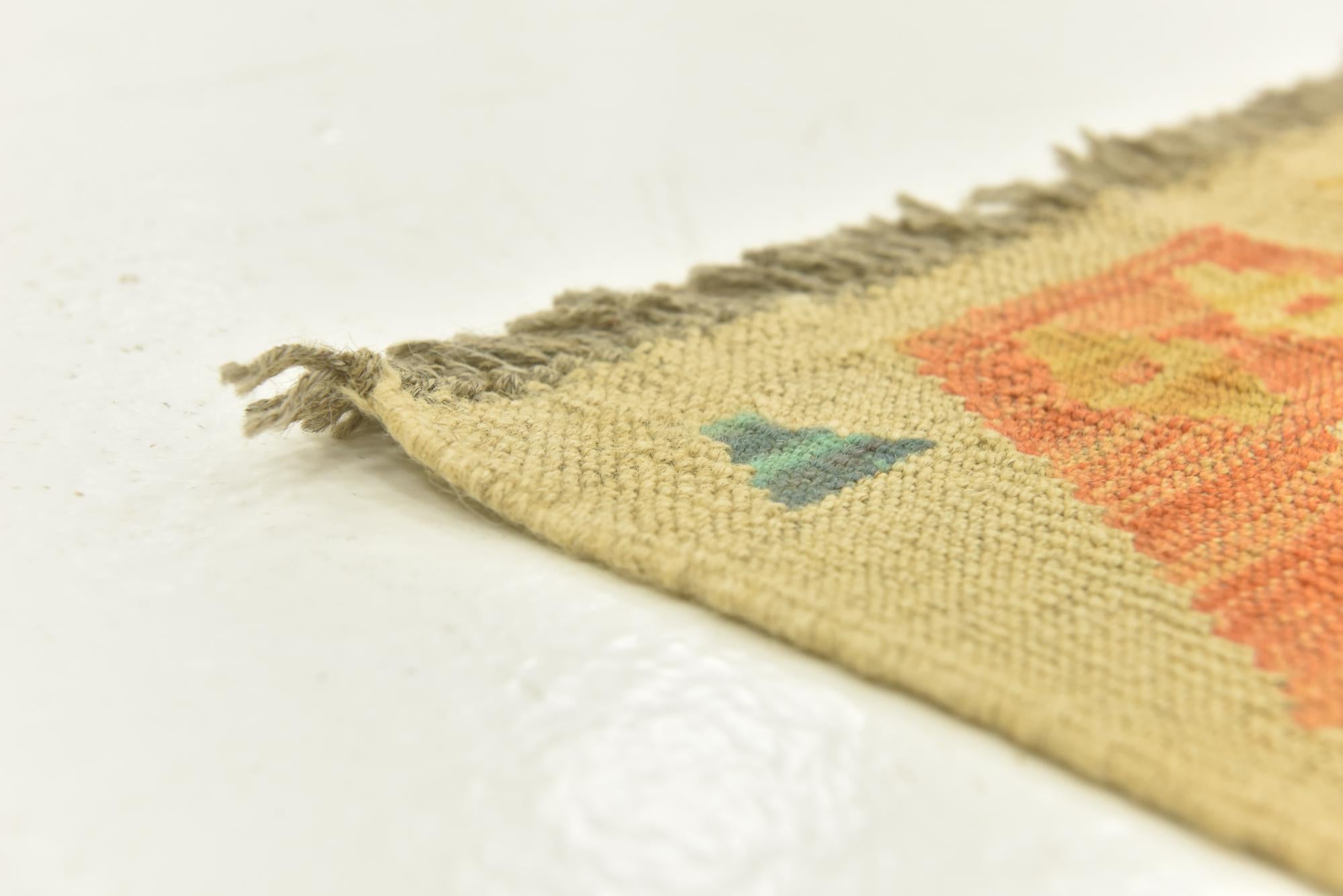 3' 2 x 5' 3 Hand Woven Kilim Maymana Wool Rug
