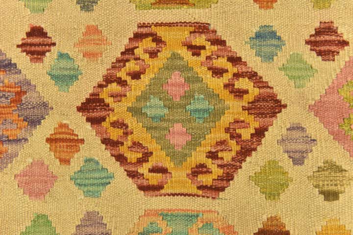 3' 3 x 4' 9 Hand Woven Kilim Maymana Wool Rug