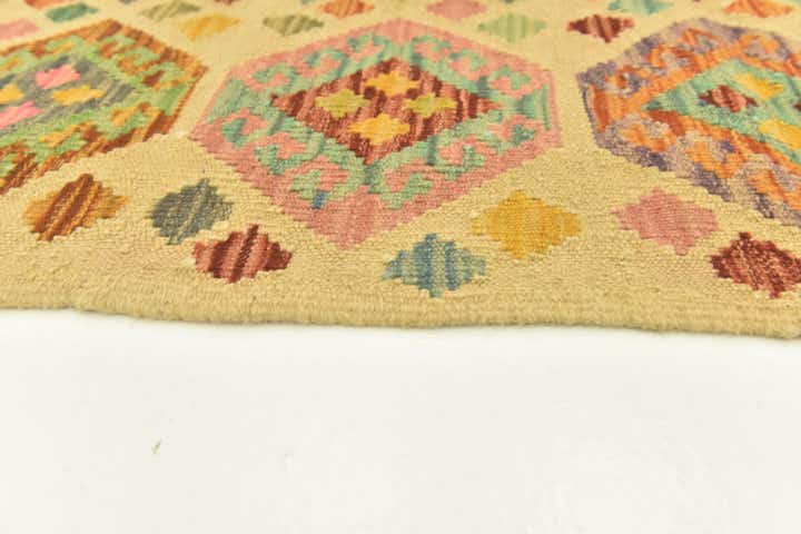 3' 3 x 4' 9 Hand Woven Kilim Maymana Wool Rug