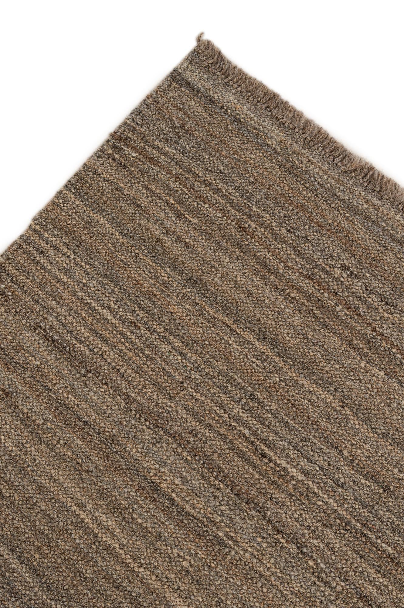 5' 2 x 6' 7 Hand Woven Kilim Modern Wool Rug