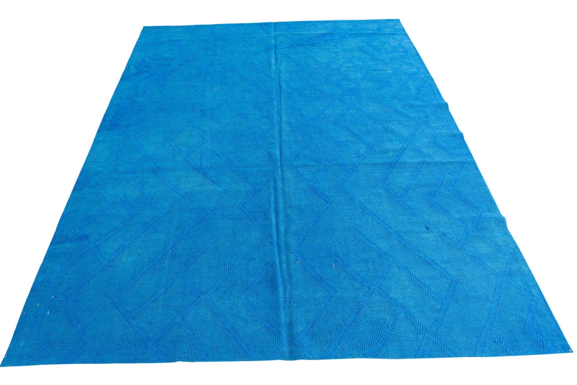 6' 1 x 7' 7 Hand Woven Kilim Modern Wool Rug