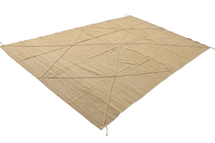 6' 10 x 10' 8 Hand Woven Kilim Modern Wool Rug