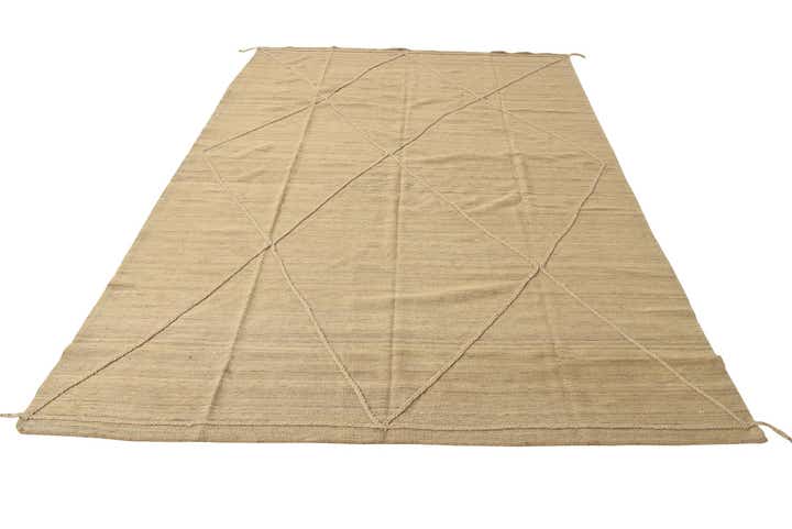 6' 10 x 10' 8 Hand Woven Kilim Modern Wool Rug