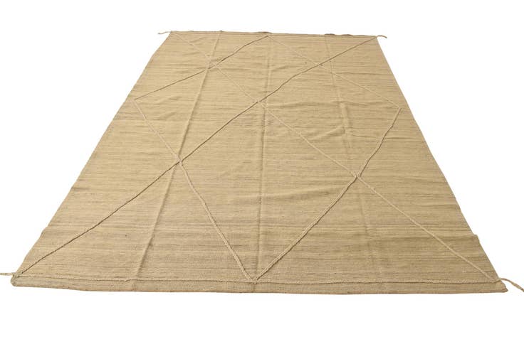 Detail image of 6' 10 x 10' 8 Hand Woven Kilim Modern Wool Rug