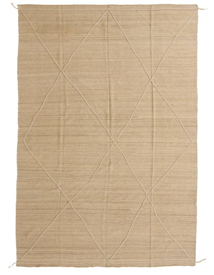 Detail image of 6' 10 x 10' 8 Hand Woven Kilim Modern Wool Rug