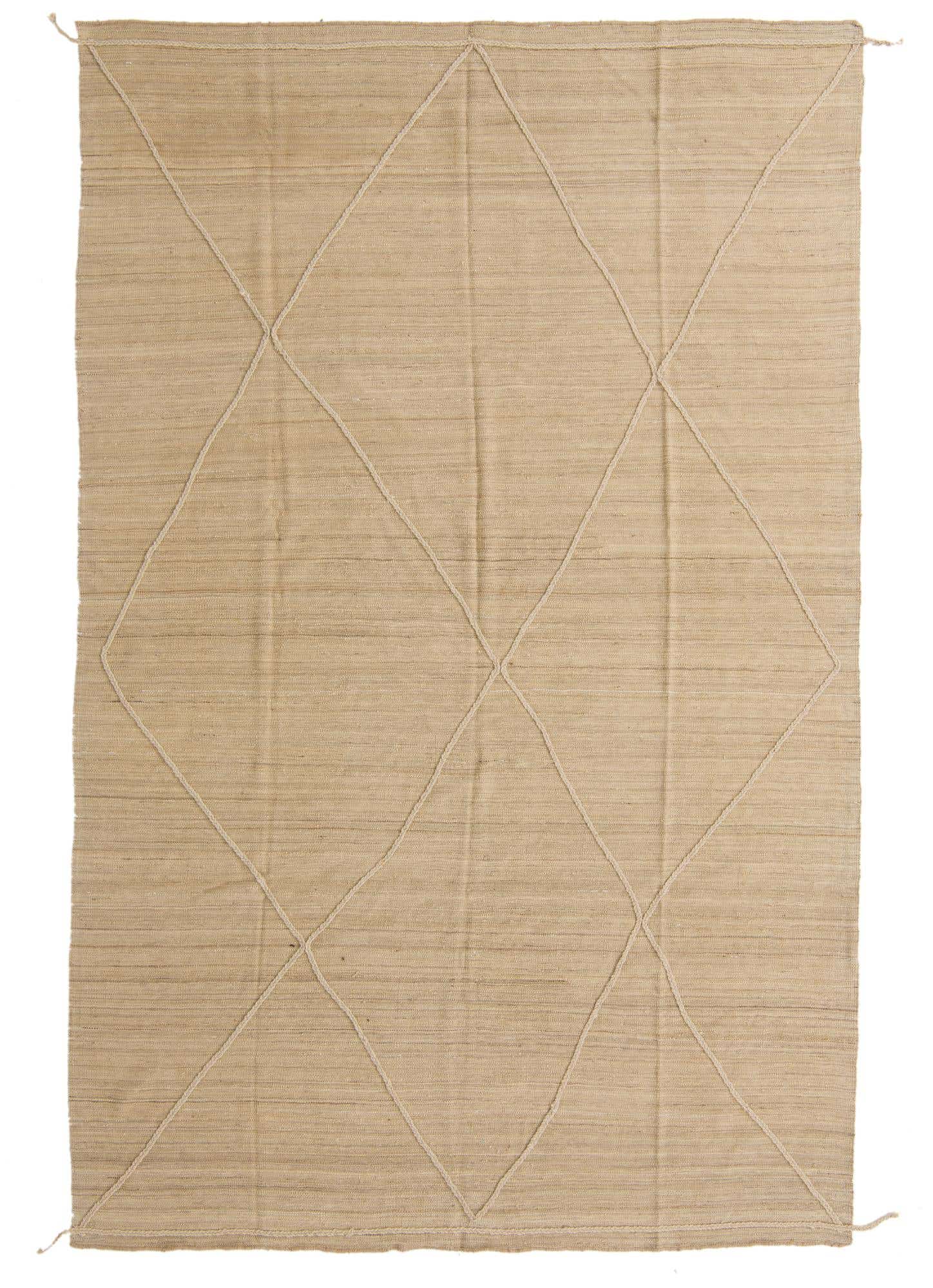6' 10 x 10' 8 Hand Woven Kilim Modern Wool Rug