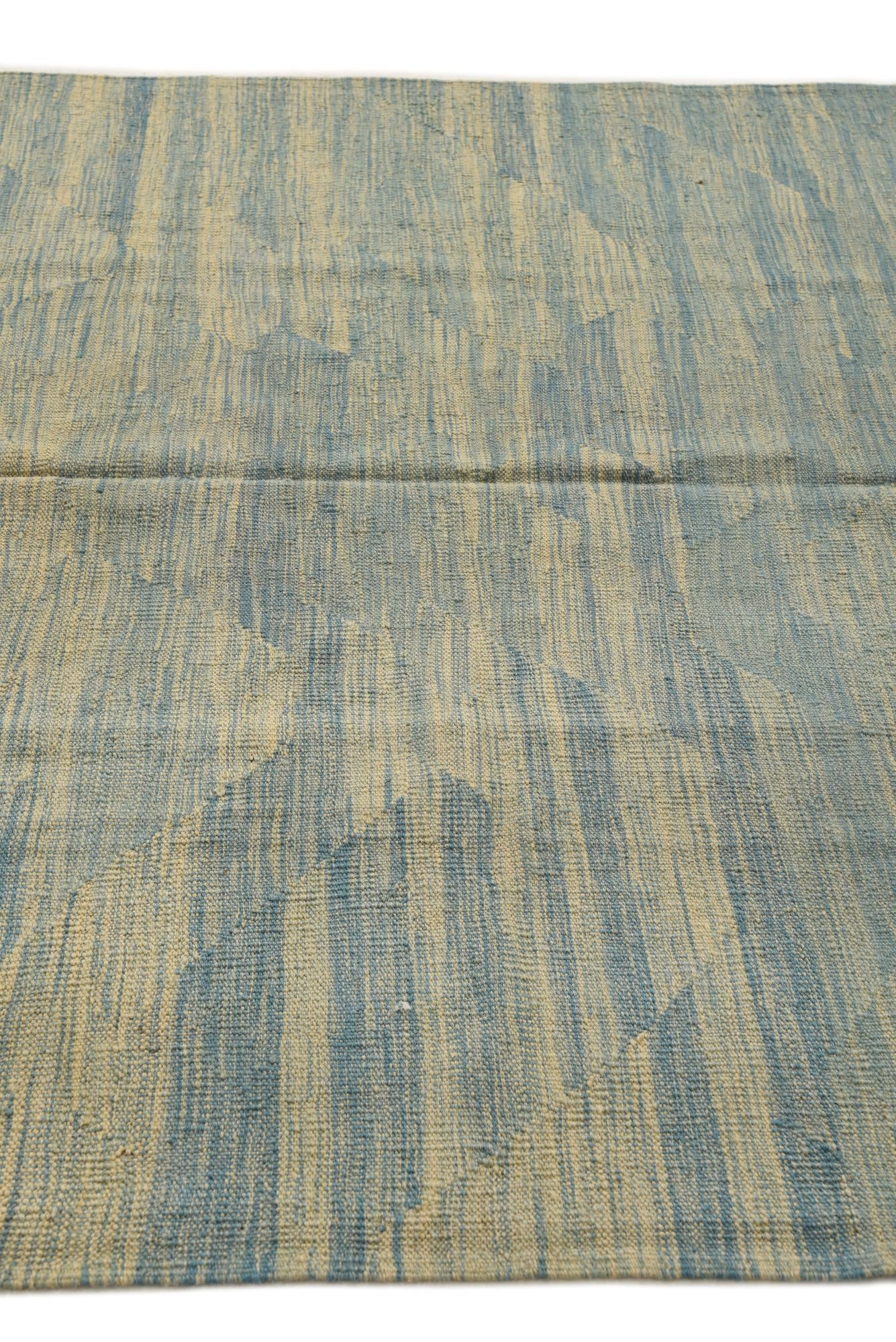 4' 10 x 6' 7 Hand Woven Kilim Modern Wool Rug