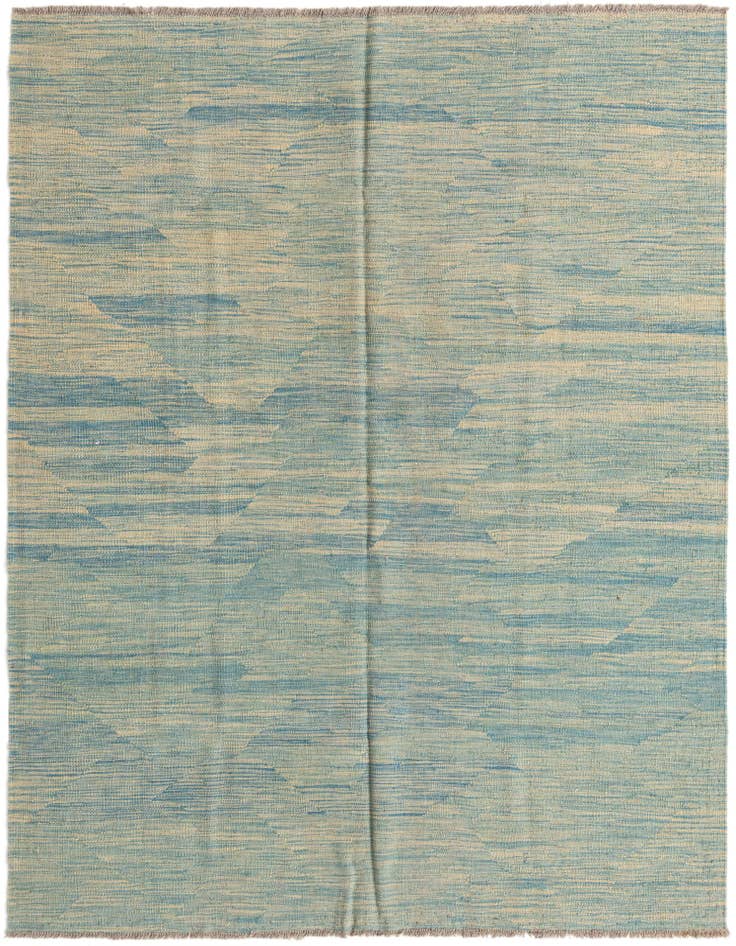 Detail image of 4' 10 x 6' 7 Hand Woven Kilim Modern Wool Rug
