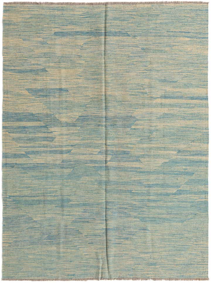 4' 10 x 6' 7 Hand Woven Kilim Modern Wool Rug