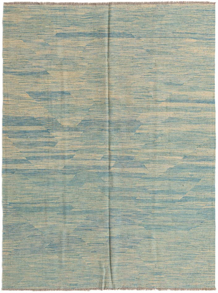 Detail image of 4' 10 x 6' 7 Hand Woven Kilim Modern Wool Rug