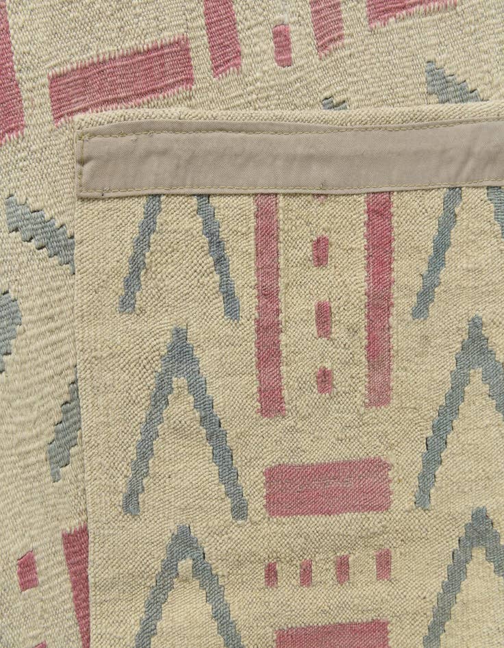 Detail image of 6' 1 x 7' 10  Hand Woven Kilim Modern Wool Rug