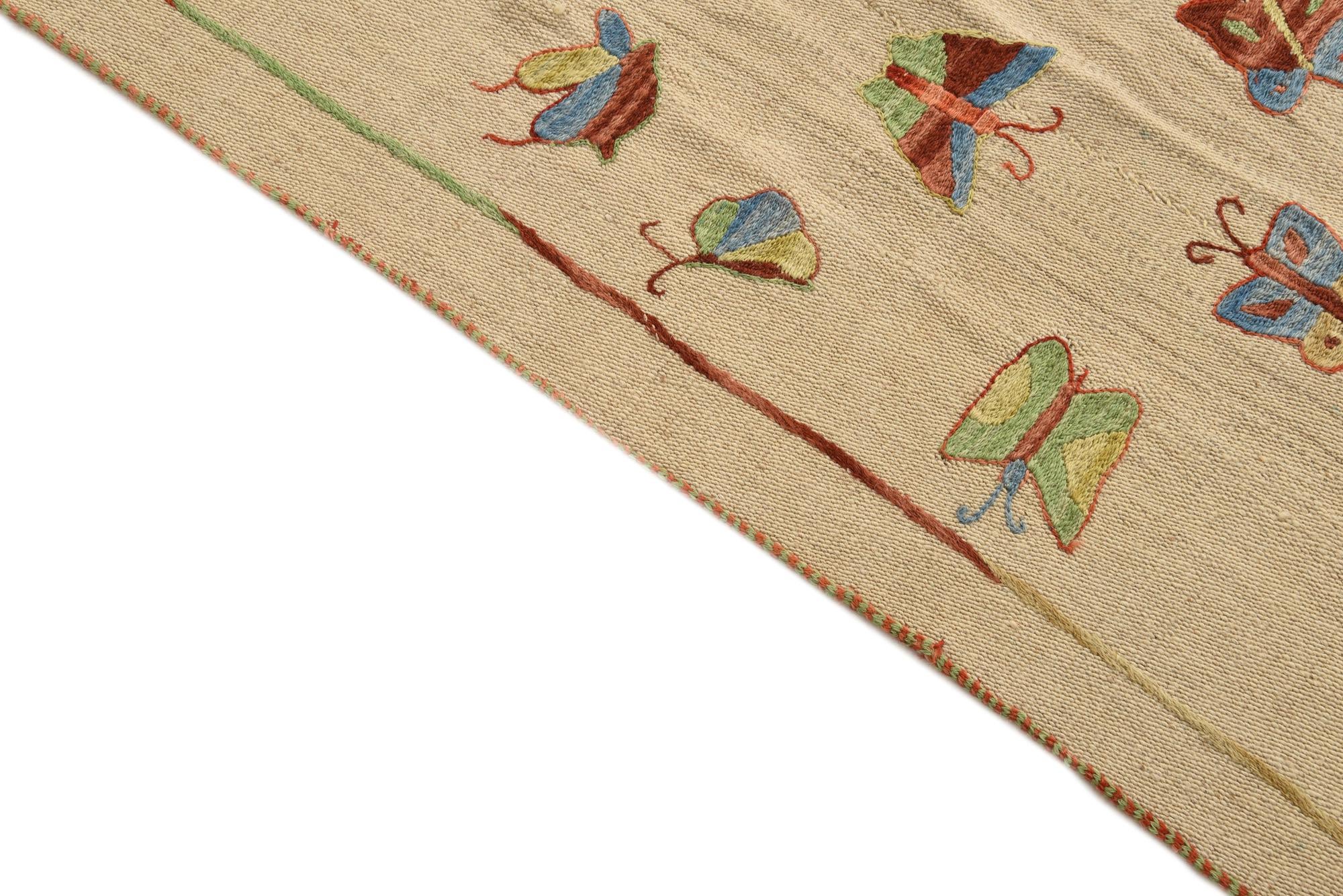 5' 6 x 7' 10 Hand Woven Kilim Modern Wool Rug