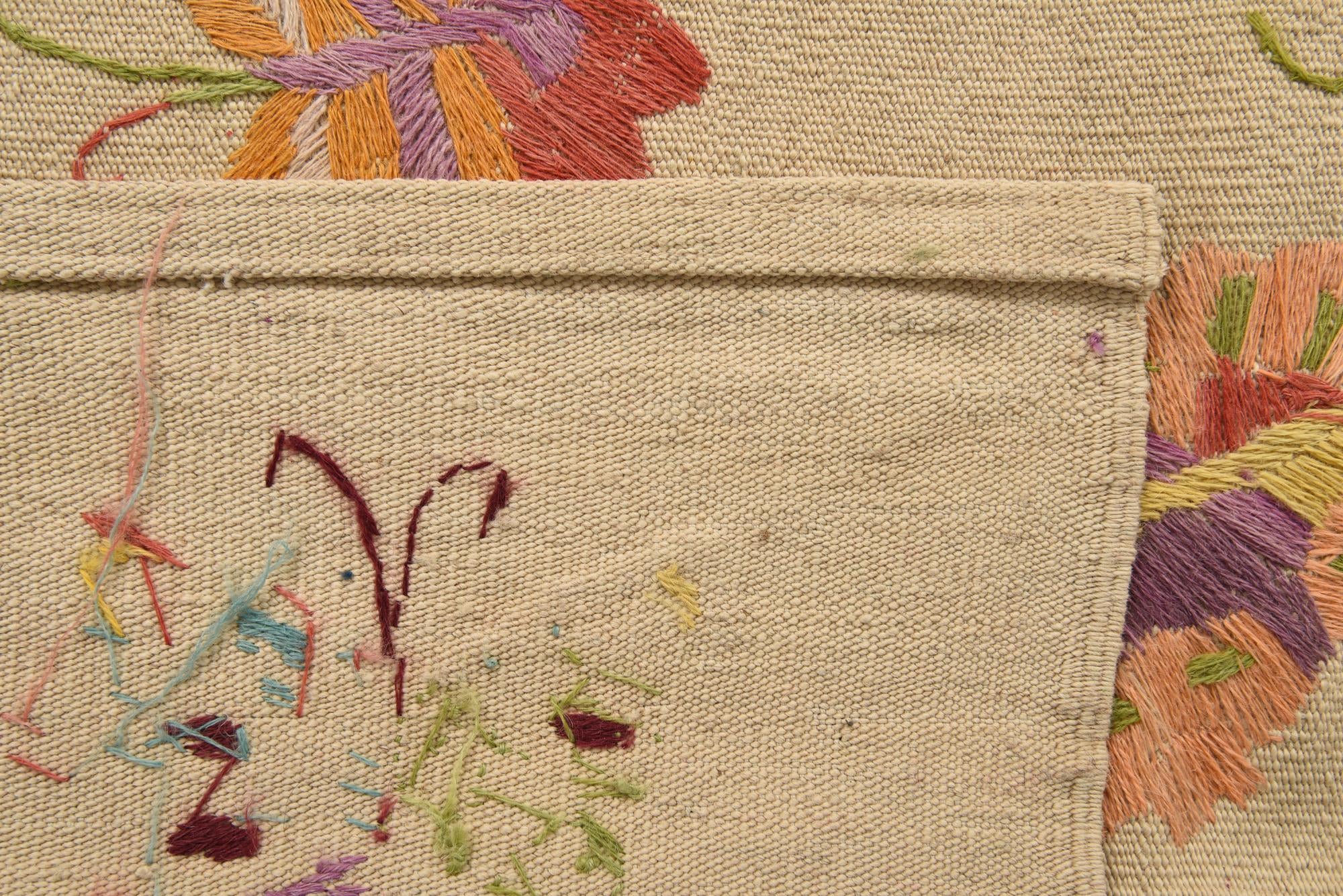 5' 5 x 7' 8 Hand Woven Kilim Suzani Wool Rug