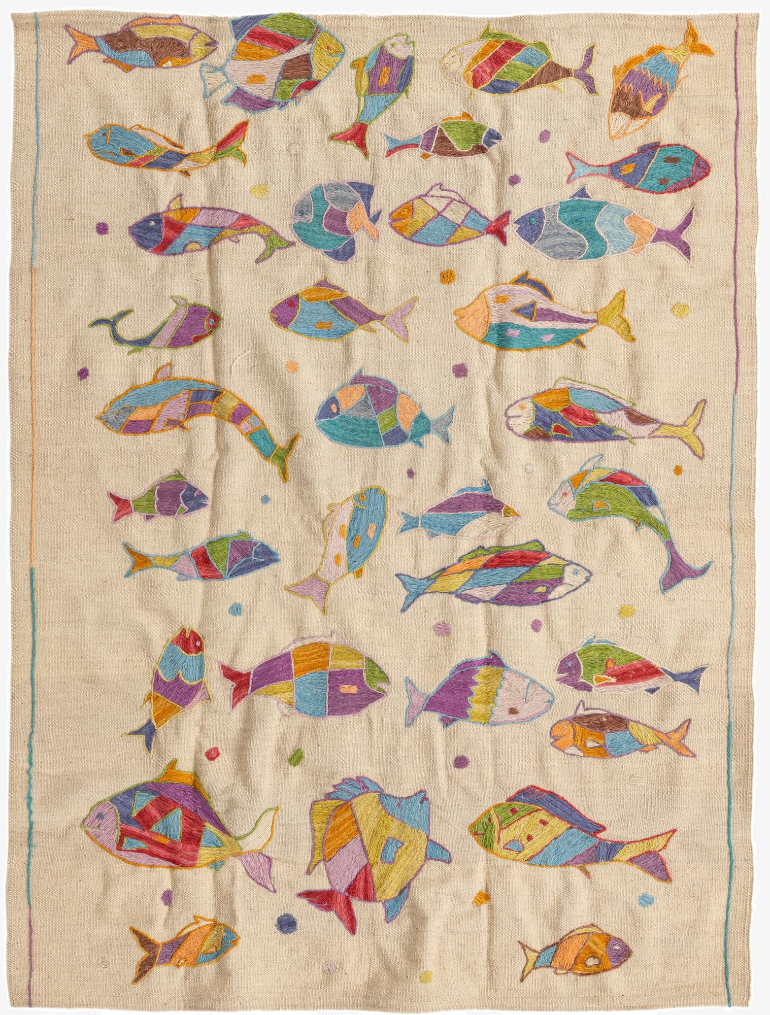 127cm x 170cm  Hand Woven Kilim Suzani Wool Rug