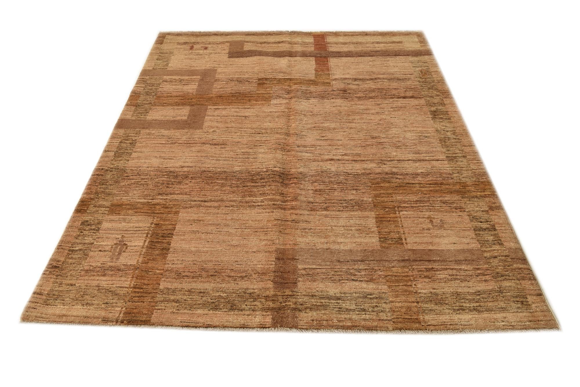 5' x 6' 6 Hand Knotted Modern Ziegler Rug