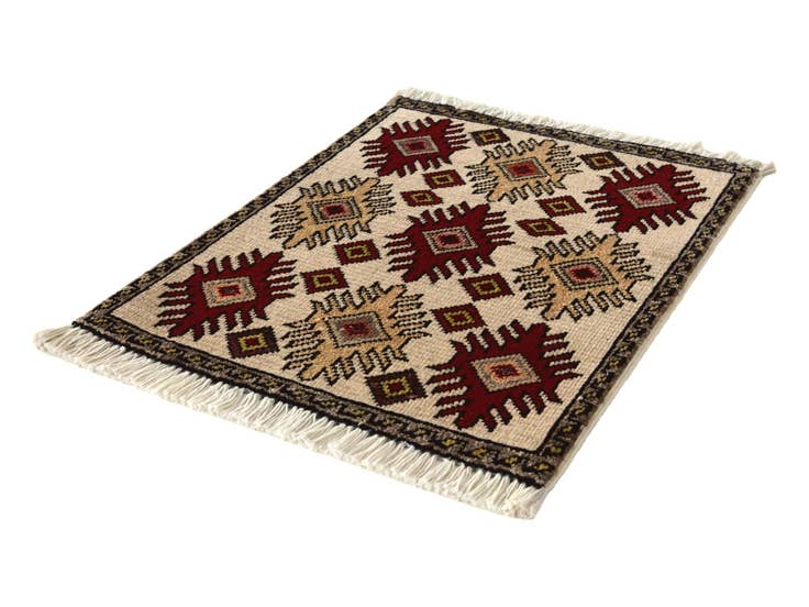 Detail image of 1' 6 x 2' Hand Knotted Modern Ziegler Rug