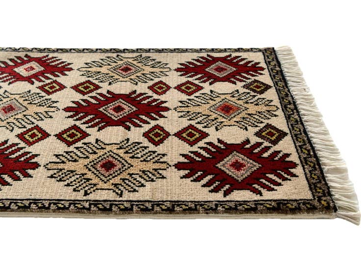 Detail image of 1' 6 x 2' Hand Knotted Modern Ziegler Rug