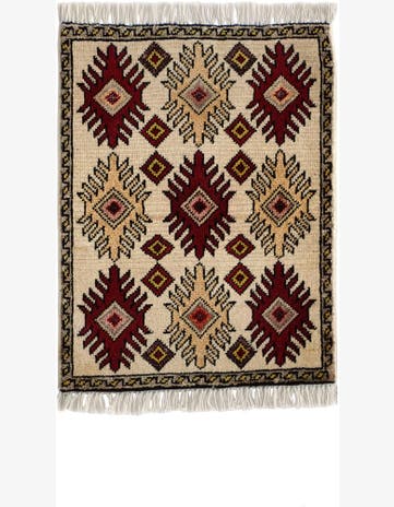 1' 6 x 2' Hand Knotted Modern Ziegler Rug