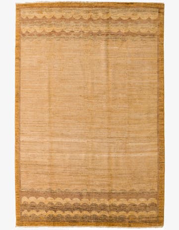 6' 5 x 9' 8 Hand Knotted Modern Ziegler Rug