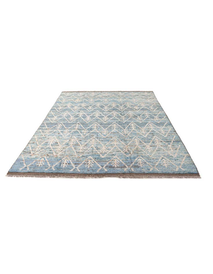 Detail image of 6' 9 x 10' 2 Hand Knotted Moroccan Wool Rug