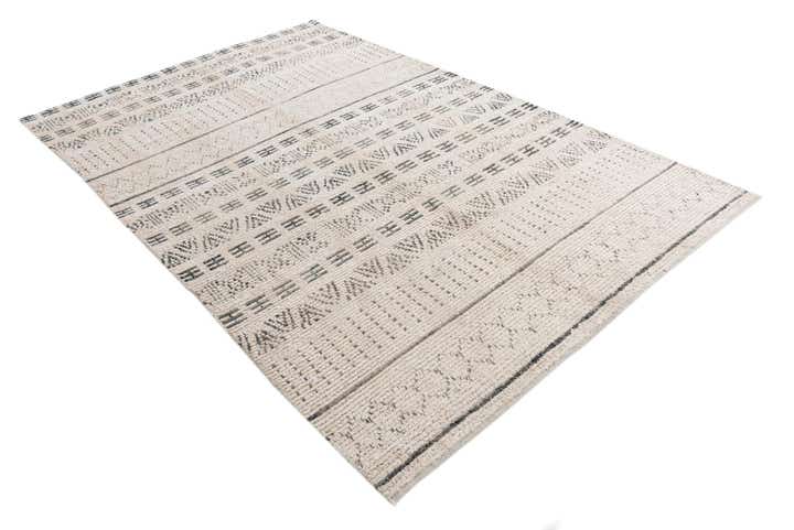 6' 2 x 9' 7 Hand Knotted Moroccan Wool Rug