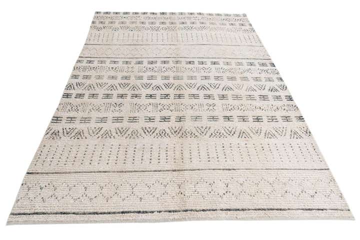 6' 2 x 9' 7 Hand Knotted Moroccan Wool Rug