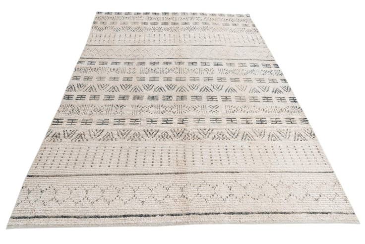 Detail image of 6' 2 x 9' 7 Hand Knotted Moroccan Wool Rug