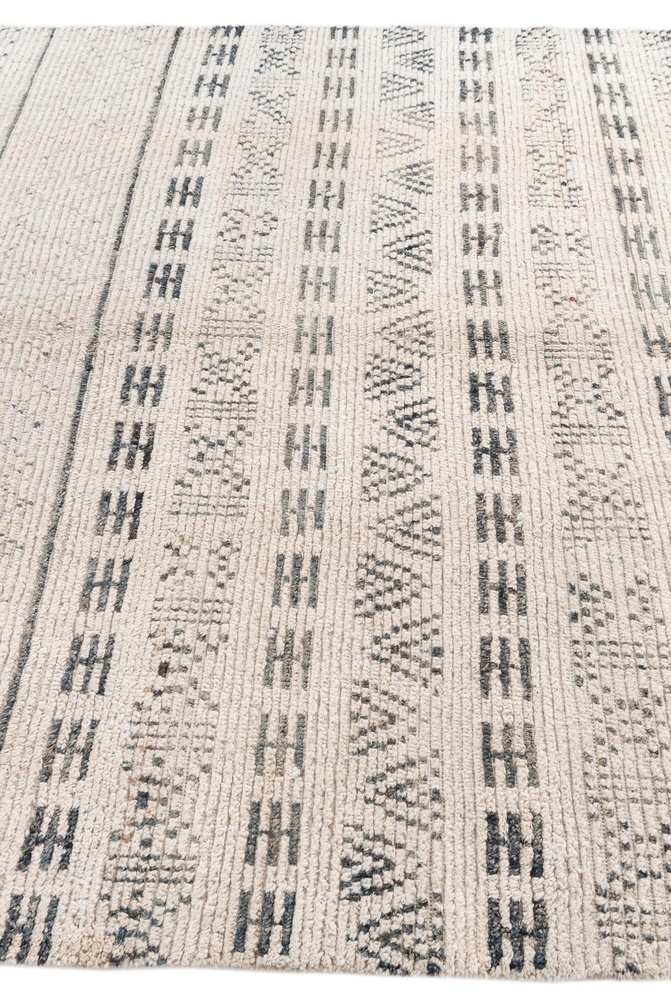 6' 2 x 9' 7 Hand Knotted Moroccan Wool Rug